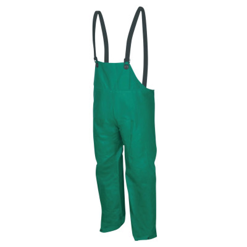 DOM .42MM- PVC/NYLON- BIB OVERALL- NO FLY- GREEN-MCR SAFETY-611-388BFX4
