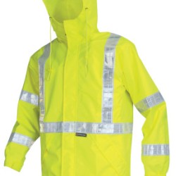 CLS 3 BRTHABLE POLY/POLYURETH JACKET 2" WH VINYL-MCR SAFETY-611-598RJHL