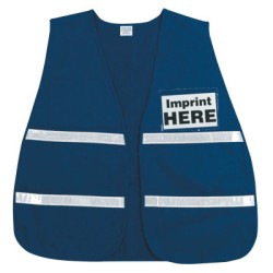 POLY- COTTON SAFETY VEST- 21" X 48"- BLUE-MCR SAFETY-611-ICV203