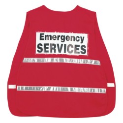 POLY- COTTON SAFETY VEST- 21" X 48"- RED-MCR SAFETY-611-ICV204