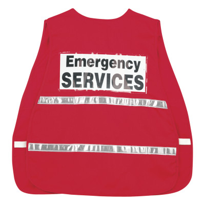 POLY- COTTON SAFETY VEST- 21" X 48"- RED-MCR SAFETY-611-ICV204