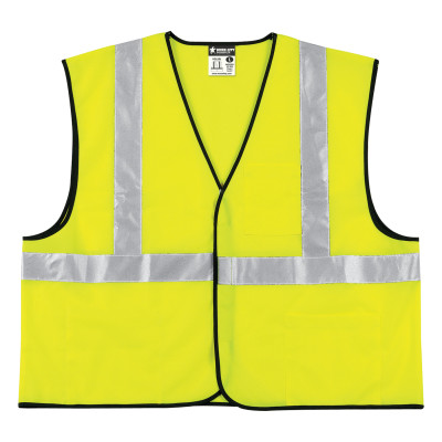 LIME GREEN  CLASS 2  ECONOMY VEST  X-LARGE-MCR SAFETY-611-VCL2SLXL