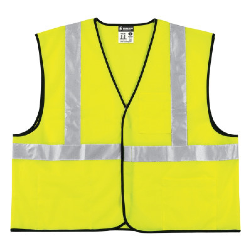 LIME GREEN  CLASS 2  ECONOMY VEST  X-LARGE-MCR SAFETY-611-VCL2SLXL
