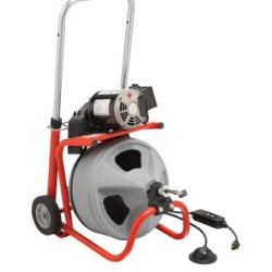 K-400 DRAIN CLEANING MACHINE W/ 1/2"X75' CABLE-RIDGID TOOL*632-632-26998