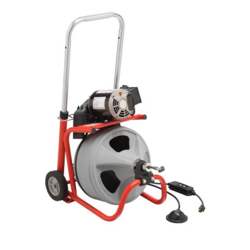 K-400 DRAIN CLEANING MACHINE W/ 1/2"X75' CABLE-RIDGID TOOL*632-632-26998