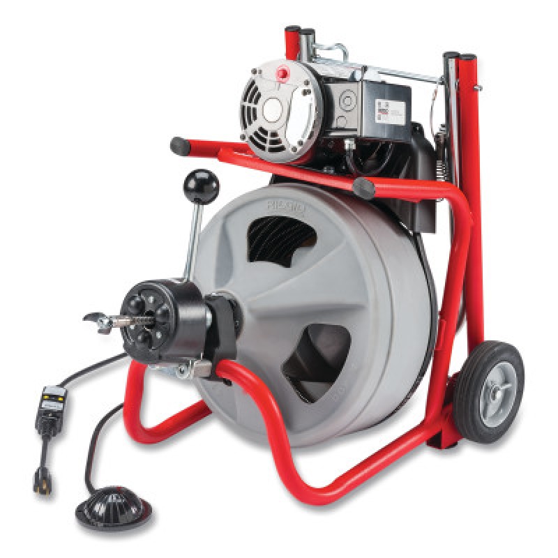 K-400 DRAIN CLEANING MACHINE W/ 3/8"X75' CABLE-RIDGID TOOL*632-632-27008