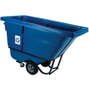 RECYCLING TILT TRUCK STND DUTY ROTATIONAL MOLDED-RUBBERMAID*640*-640-FG130573BLUE