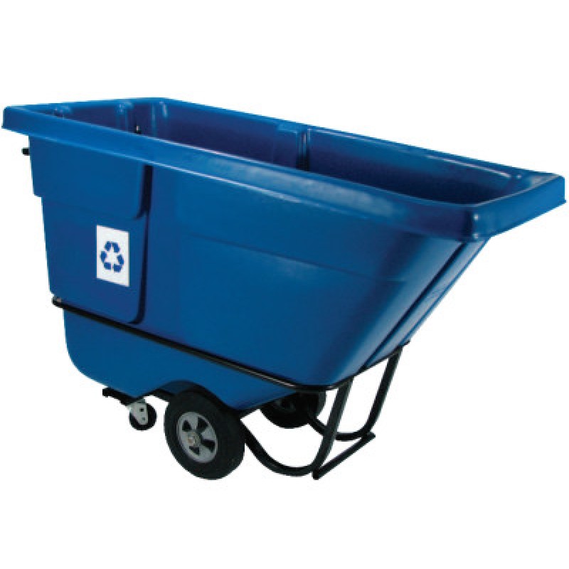 RECYCLING TILT TRUCK STND DUTY ROTATIONAL MOLDED-RUBBERMAID*640*-640-FG130573BLUE