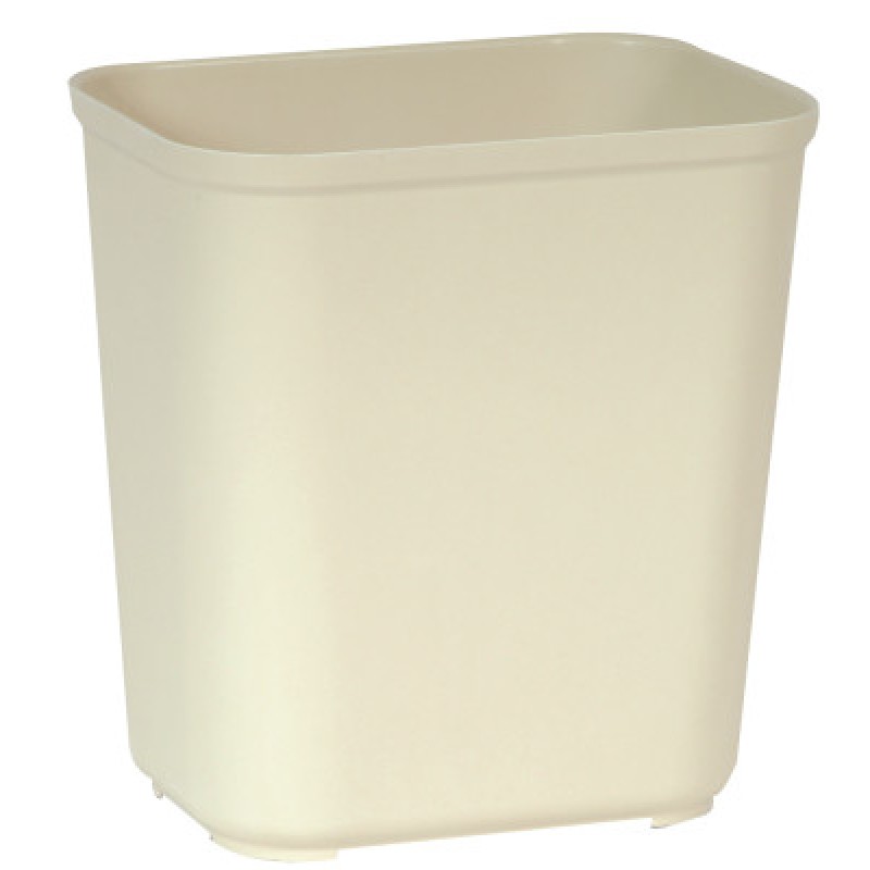 FIRE RESISTANT WASTEBASKET LARGE RECTA-RUBBERMAID*640*-640-FG254300BEIG