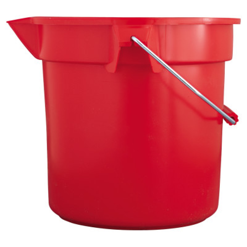 14QT ROUND BRUTE BUCKET-RUBBERMAID*640*-640-FG261400RED