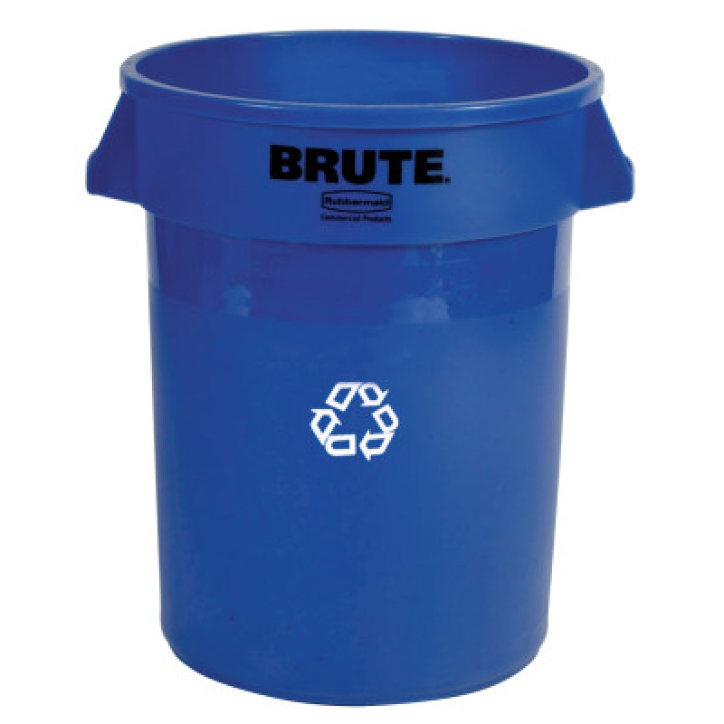32 GAL BRUTE RECYCLING CONTAINER WITHOUT LID-RUBBERMAID*640*-640-FG263273BLUE