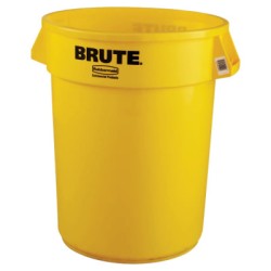 32GAL W/O LID BRUTE CONTAINER TRASH CAN YELLOW-RUBBERMAID*640*-640-FG263200YEL