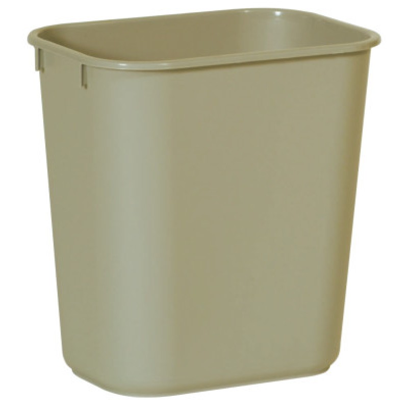 SMALL RECTANGULAR WASTEBASKET 11-3/8"X8-1-RUBBERMAID*640*-640-FG295500BEIG