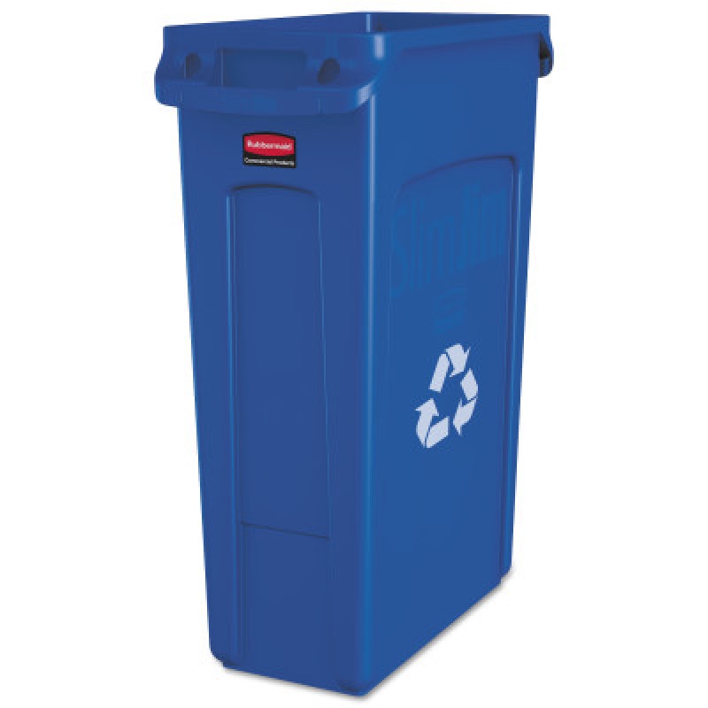 SLIM JIM W/VENTING C (CA/4)-RUBBERMAID*640*-640-FG354007BLUE