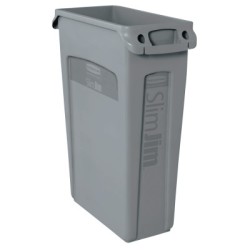 23 GAL SLIM JIM WITH VENTING CHANNELS-RUBBERMAID*640*-640-FG354060GRAY