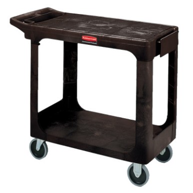 500 LB CAPACITY FLAT SHELF CART BLACK-RUBBERMAID*640*-640-FG450500BLA