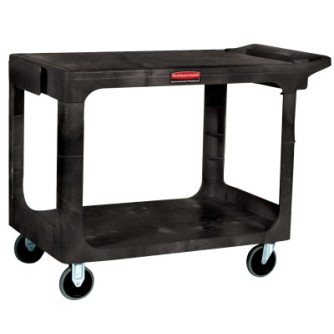 500 LB CAPACITY FLAT SHELF CART BLACK-RUBBERMAID*640*-640-FG452500BLA