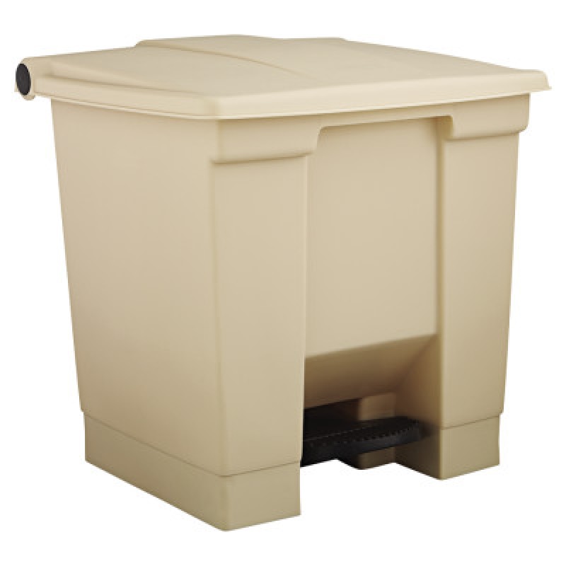 8 GAL. WHITE STEP-ON CONTAINER-RUBBERMAID*640*-640-FG614300WHT