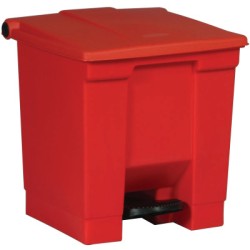 8-GAL STEP-ON TRASH CONTAINER-RUBBERMAID*640*-640-FG614300RED