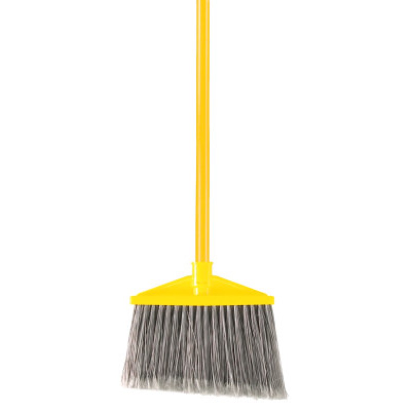 BRUTE BROOM -GRAY W/HANDLE FLAGGED- PO-RUBBERMAID*640*-640-FG637500GRAY