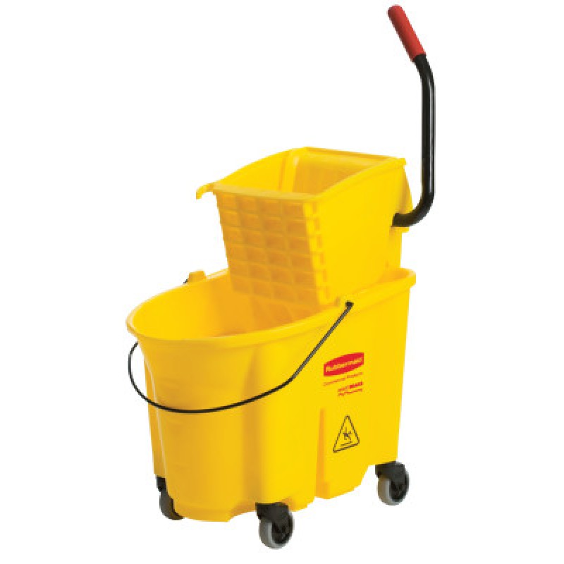 YELLOW MOPPING BUCKET AND WRINGER COMBO PACK-RUBBERMAID*640*-640-FG758088YEL