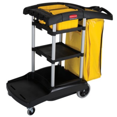 BLACK HIGH CAPACITY CLEANING CART-RUBBERMAID*640*-640-FG9T7200BLA