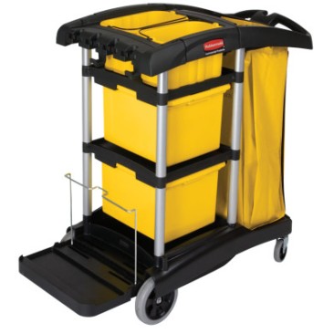 BLACK MICROFIBER JANITORCART-RUBBERMAID*640*-640-FG9T7300BLA