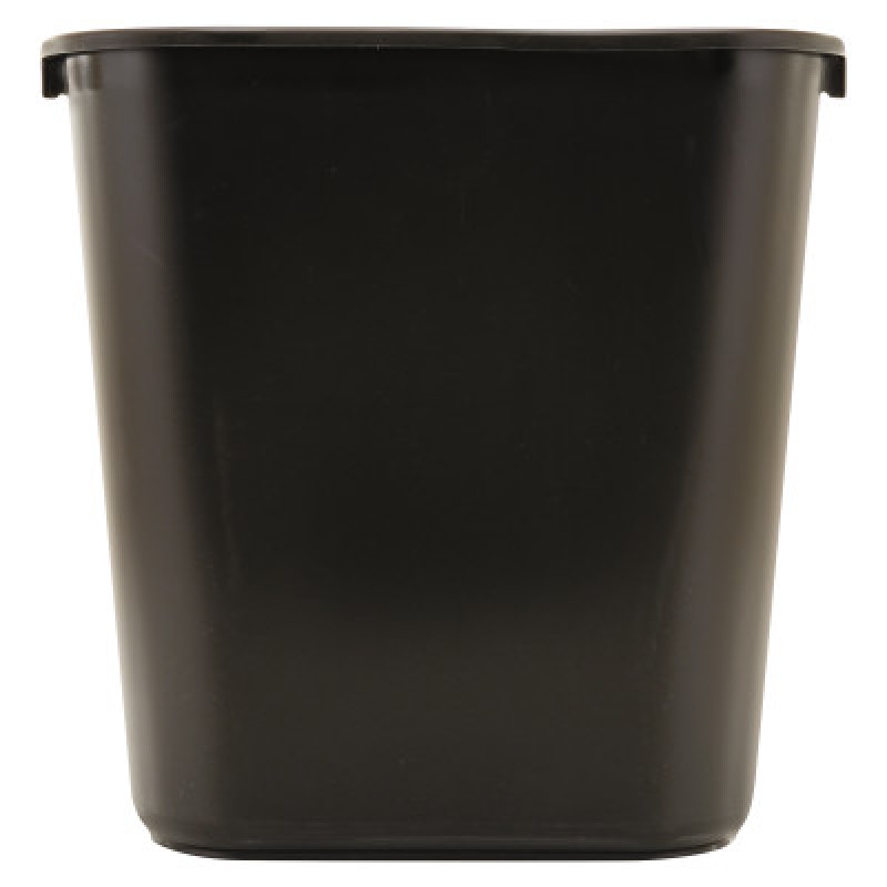 WASTEBASKET MED RECT 28QT/27L BLA-RUBBERMAID*640*-640-FG295600BLA