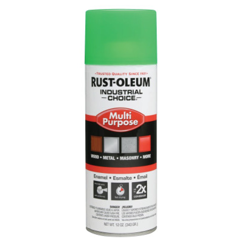 FLUORESCENT GREEN PAINT12OZ. FILL WT.-RUST-OLEUM CORP-647-1632830