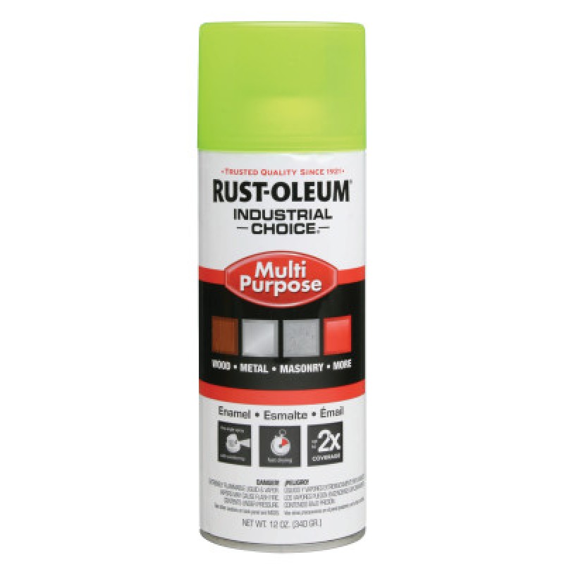 FLUORESCENT YELLOWPAINT12OZ. FILL WT.-RUST-OLEUM CORP-647-1642830