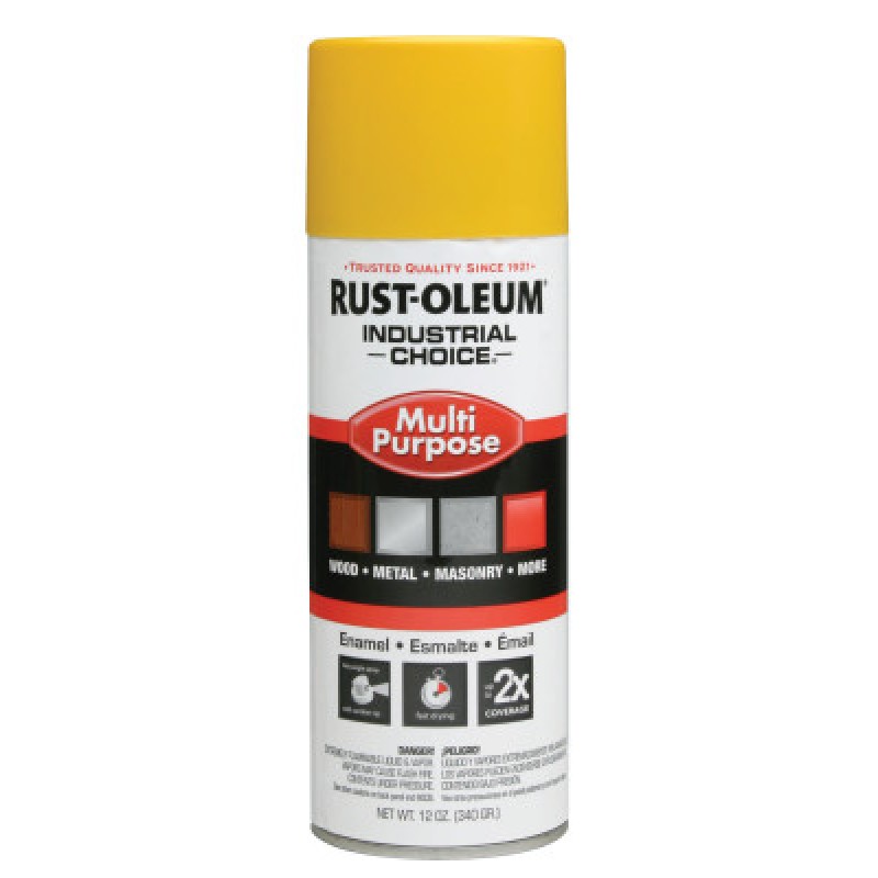 SAFETY YELLOW IND. CHOICE PAINT 12OZ. FIL.WT-RUST-OLEUM CORP-647-1644830