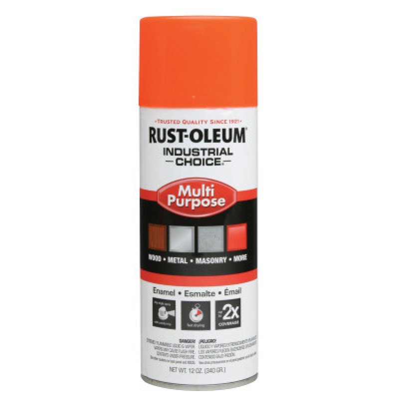 FLUORESCENT ORANGE PAINT12OZ. FILL WT.-RUST-OLEUM CORP-647-1654830