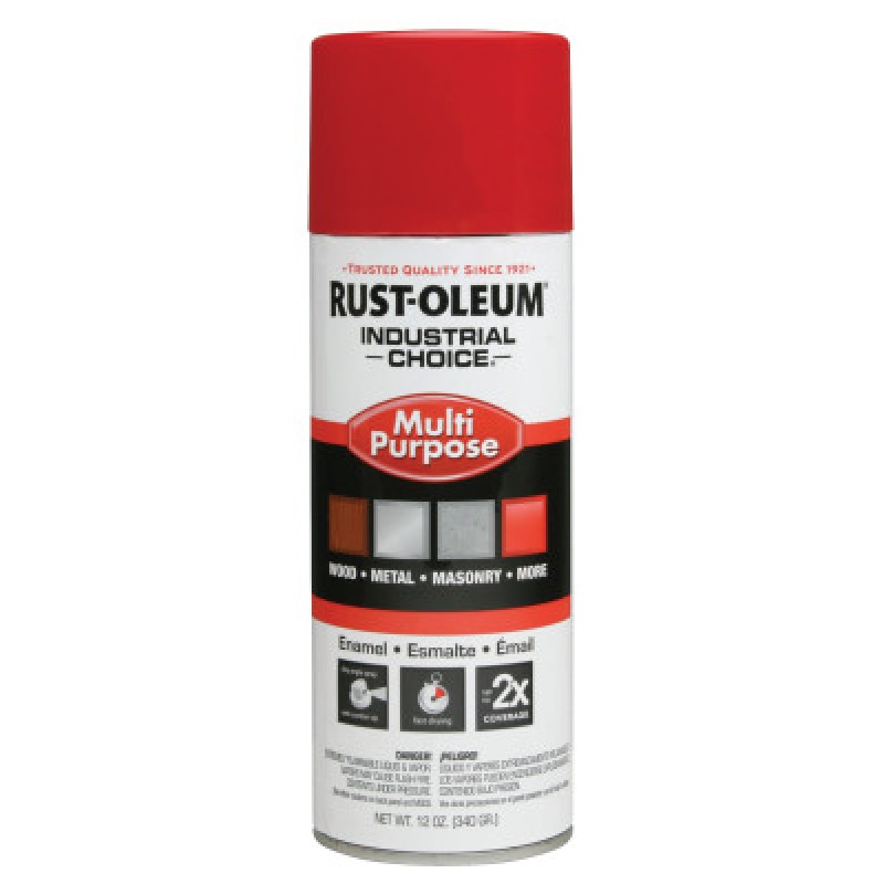 SAFETY RED IND. CHOICE SRY. PAINT 12 FL OZ-RUST-OLEUM CORP-647-1660830