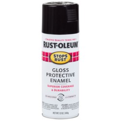 STOPS RUST SPRAY GLOSS BLACK 12 OZ.-RUST-OLEUM CORP-647-7779830
