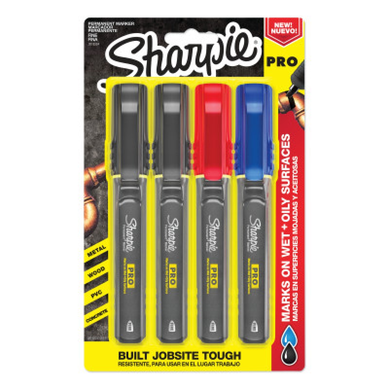 SHARPIE PRO FINE POINT ASST 2 BLACK 1 RED 1 BLUE-SANFORD LP-652-2018324