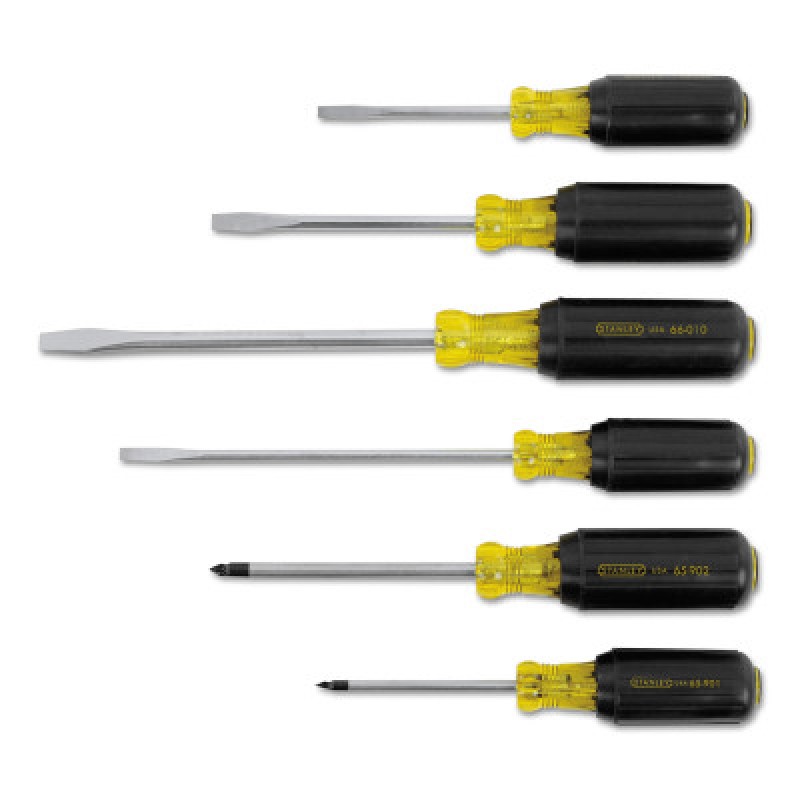 SCREWDRIVER RUBBER GRIP6 PC SET-STANLEY-PROTO *-680-66-565