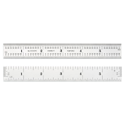 C604RE-6 6" RULE 8TH- 16-L.S. STARRETT C-681-52660