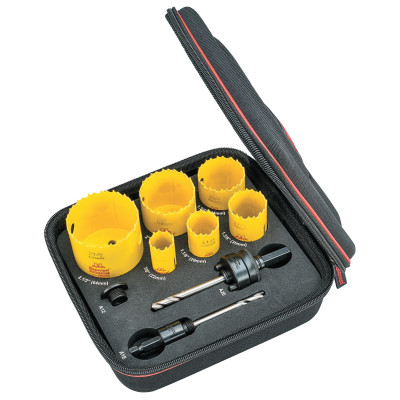 DCH ELECTRICIANS KT A W/6 HOLESAWS & 3 ACC-L.S. STARRETT C-681-KDC06042-N