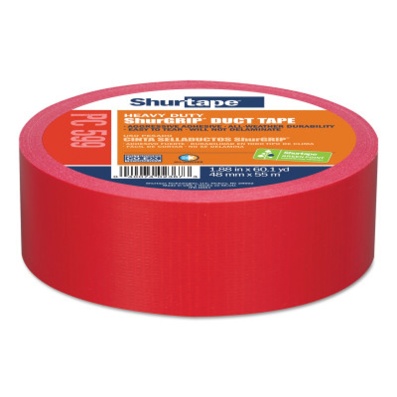 PC 599 2"X60YDS 9MILDUCT TAPE RED-SHURTAPE-689-152374