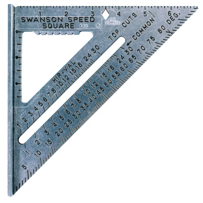 DIE CAST ALUMINUM SPEEDSQUARE W/BLACK GRA-SWANSON TOOL CO-698-S0101