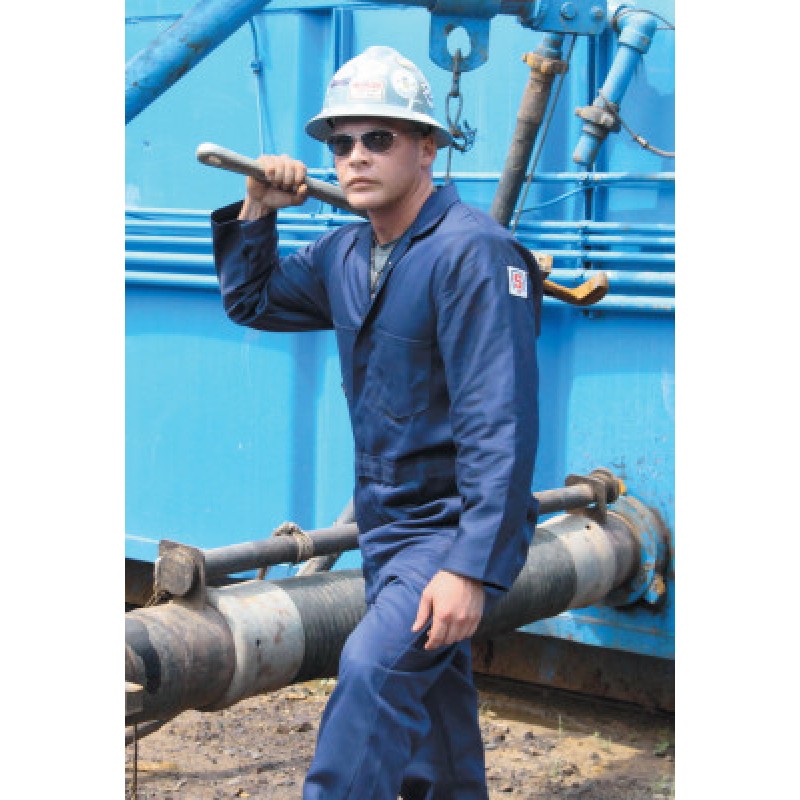 COVERALL NFPA 2112 UL 7.5 OZ. FR COTTON NAVY BLU-STANCO MFG 100-703-FRC681-NB-3XL