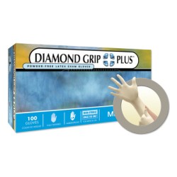 DIAMOND GRIP PLUS PF LATEX EXAM LARGE-ANSELL HEALTHCA-748-DGP-350-L