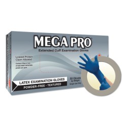 MEGA PRO PF EC LATEX EXAM GLOVE LARGE-ANSELL HEALTHCA-748-L853
