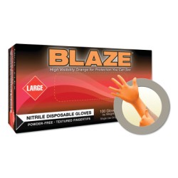 BLAZE PF NITRILE EXAM GLOVE LARGE-ANSELL HEALTHCA-748-N483