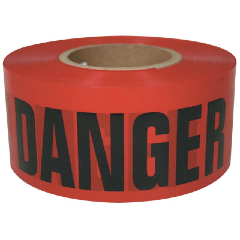 UT-600RD 3"X300' RED DANGER SAFETY TAPE-INTERTAPE-761-600RD-300