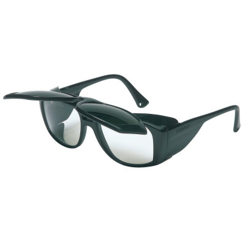 HORIZON BLACK FRAME SAFETY GLASSES SHADE 5 FLIP-HONEYWELL-SPERI-763-S213