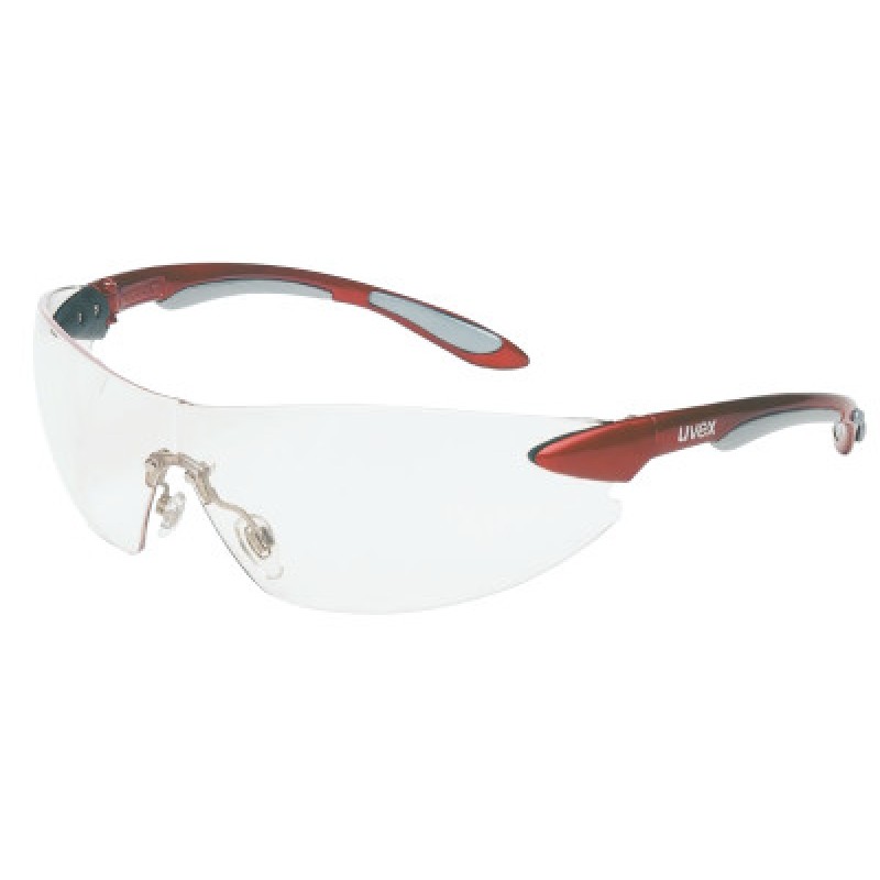 IGNITE RED/SILVER FRAMESAFETY GLASSES CLEAR LEN-HONEYWELL-SPERI-763-S4410