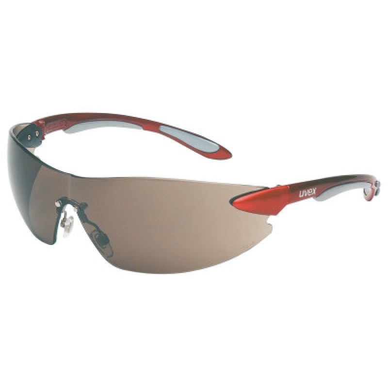 IGNITE RED/SILVER FRAMESAFETY GLASSES GRAY LENS-HONEYWELL-SPERI-763-S4411