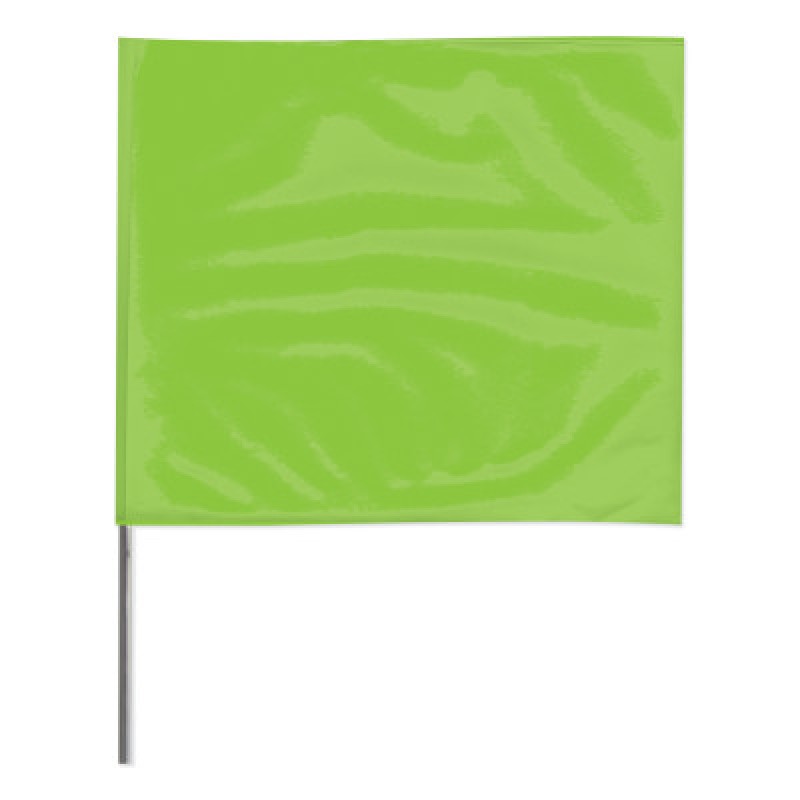 2"X3"X18" WIRE LIMEGLO STAKE FLAGS-PRESCO PROD*764-764-2318LG