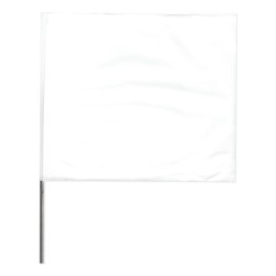 2"X3" 18" WIRE WHITE STAKE FLAG-PRESCO PROD*764-764-2318W